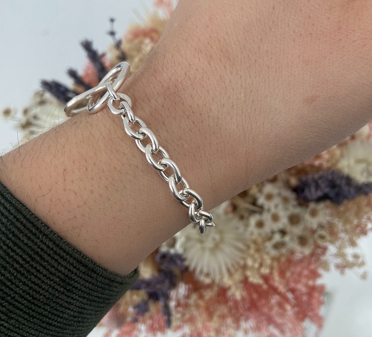 Pulsera doble eslabón circular - Ref: 3506