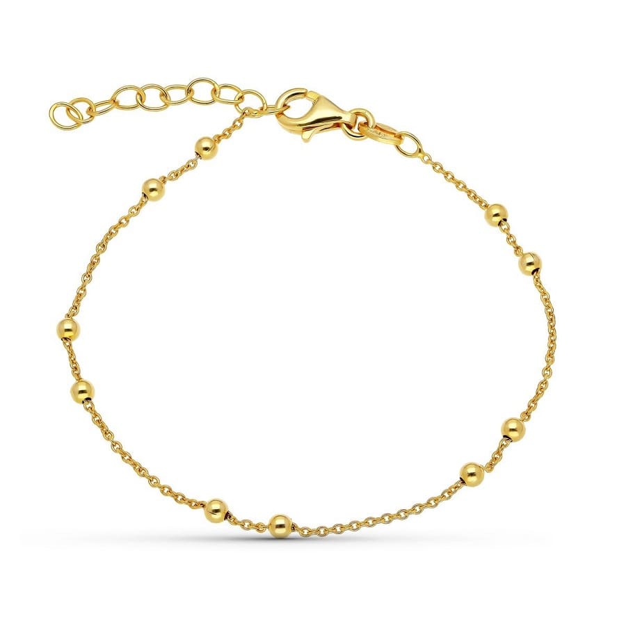 Pulsera bolitas chapada - Ref: 3325/100