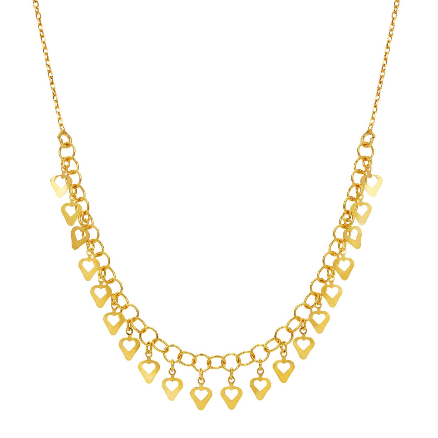 Collar Corazones Oro - Ref: 7195