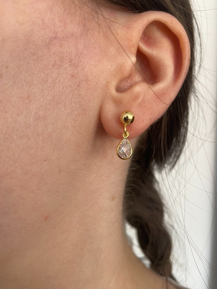 Pendiente circonita oro - Ref: 4175/100