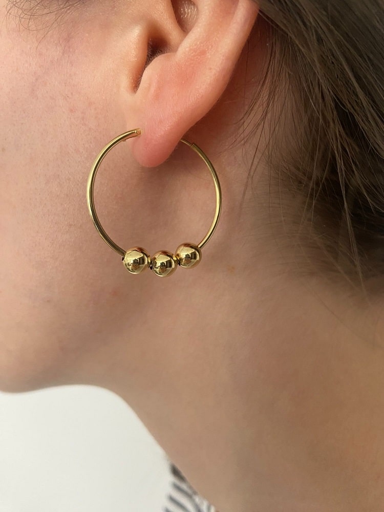 Aros Triple Bola Chapado - Ref : 8085/100