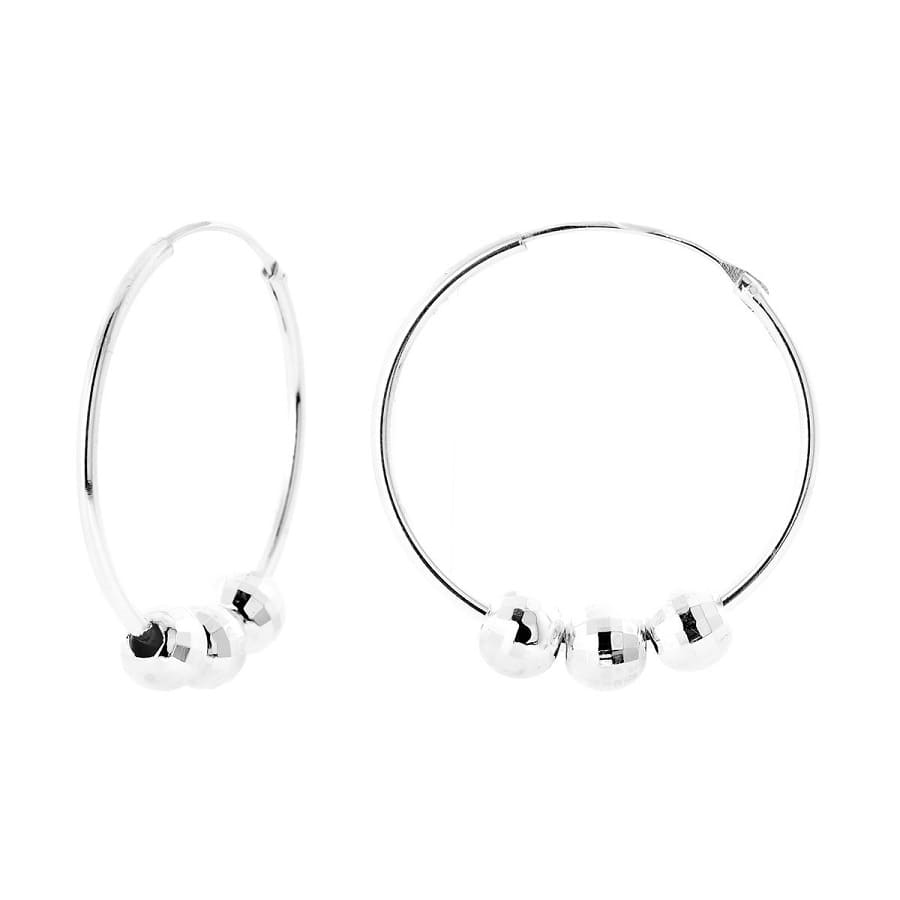 Aros Bolas Facetadas - Ref: 8086