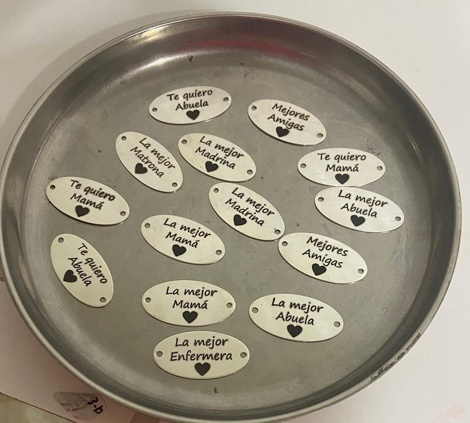 Chapa personalizable para pulsera