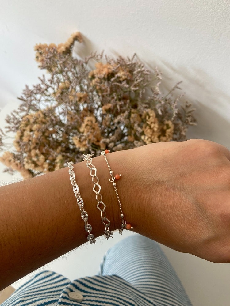 Pulsera bolitas y corales - Ref: 3536