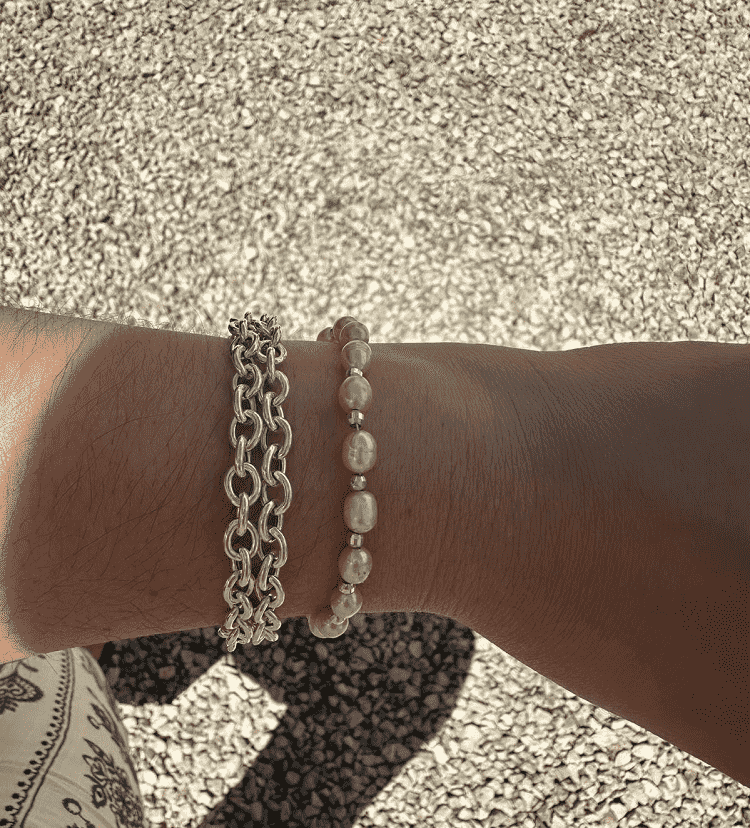 Pulsera cadena doble forzada - Ref: 3512